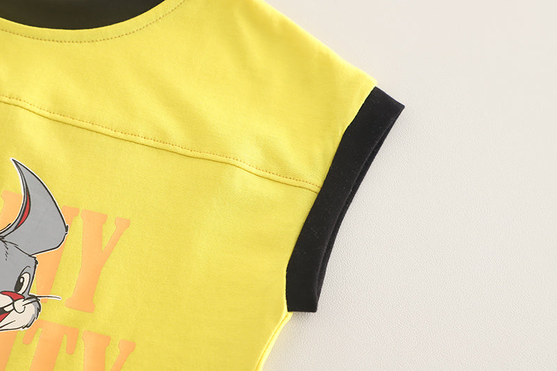 Boys Printed T-shirt with Shorts