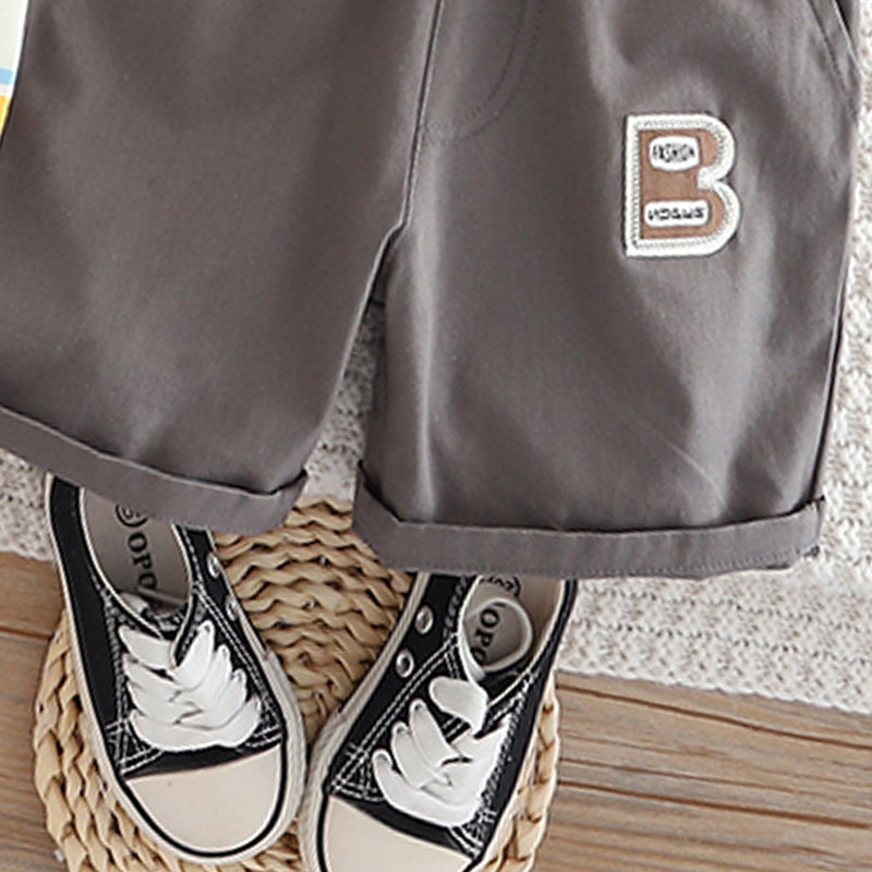 Boys Printed Pure Cotton T-shirt with Shorts