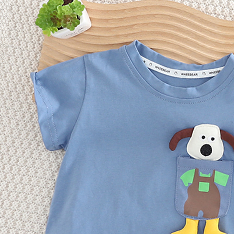 Boys Printed T-shirt with Shorts Clothing Set