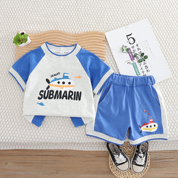 Boys Printed T-shirt with Shorts
