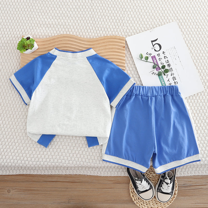 Boys Printed T-shirt with Shorts