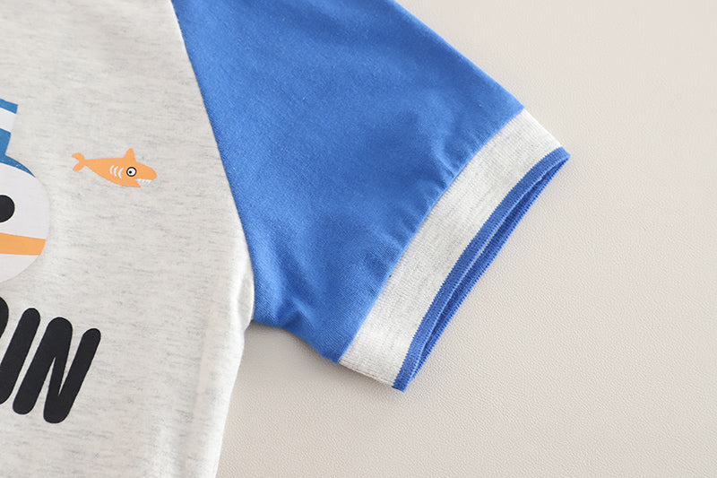 Boys Printed T-shirt with Shorts