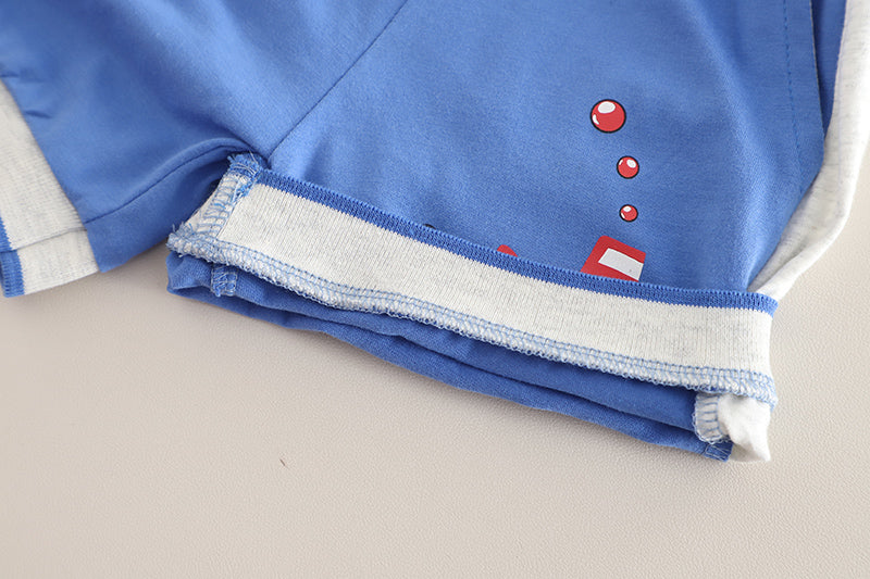Boys Printed T-shirt with Shorts