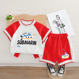Boys Printed T-shirt with Shorts