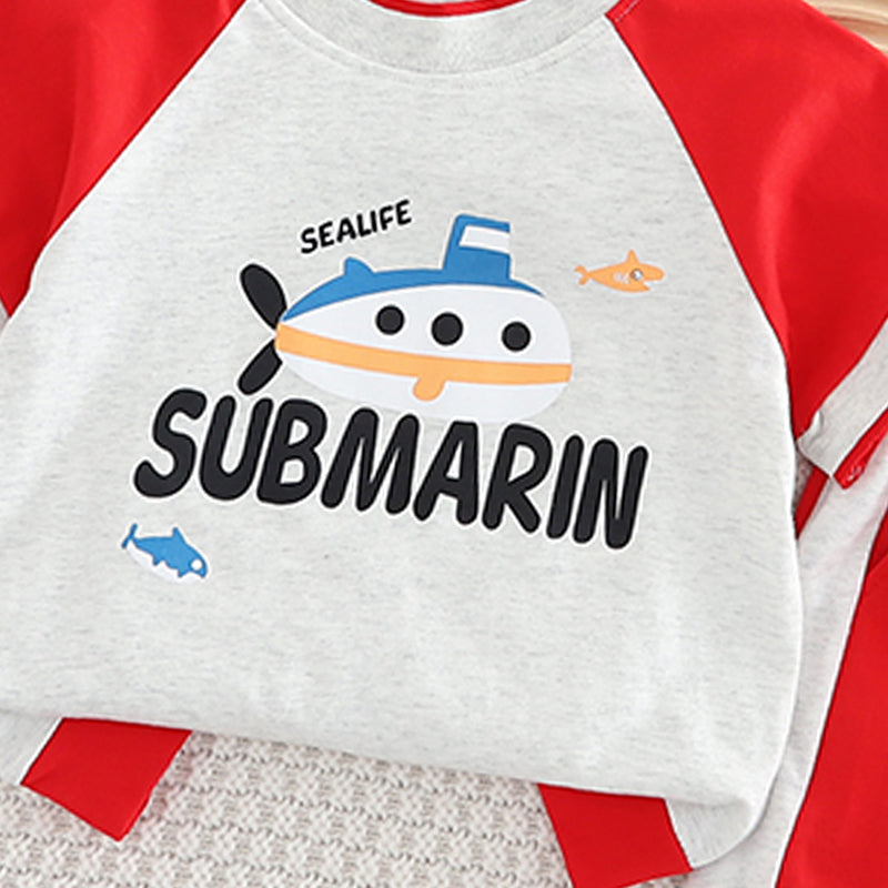 Boys Printed T-shirt with Shorts