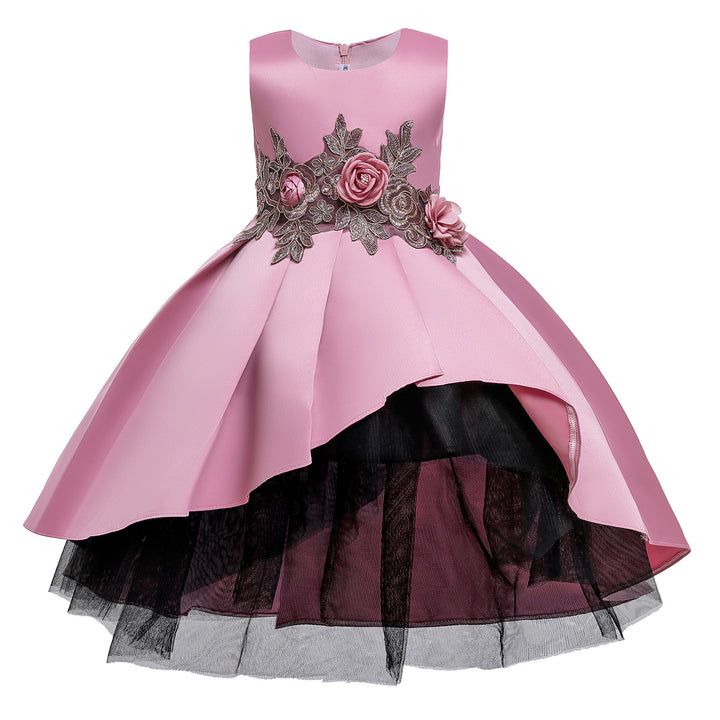 Pink & coral blush Embellished Embroidered Applique Fit & Flare Maxi Dress