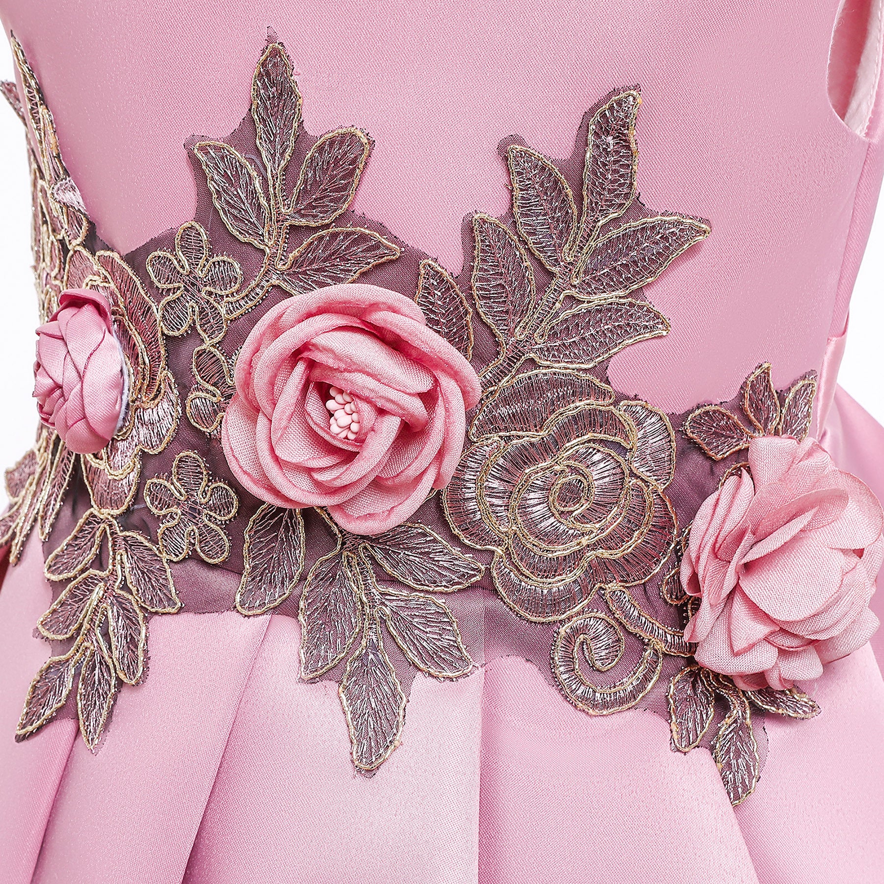Pink & coral blush Embellished Embroidered Applique Fit & Flare Maxi Dress
