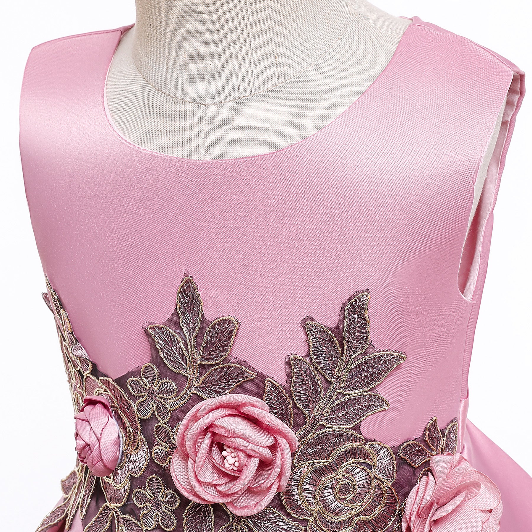 Pink & coral blush Embellished Embroidered Applique Fit & Flare Maxi Dress