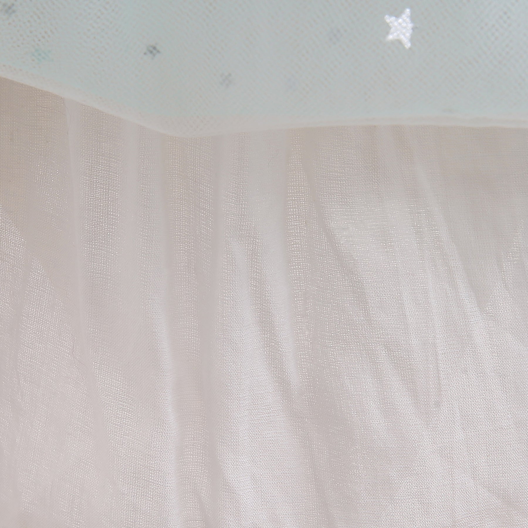 Green & White Embellished Puff Sleeve Fit & Flare Dress