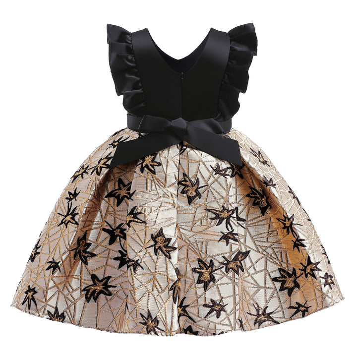 Black Floral Printed Flared Fit & Flare Dress