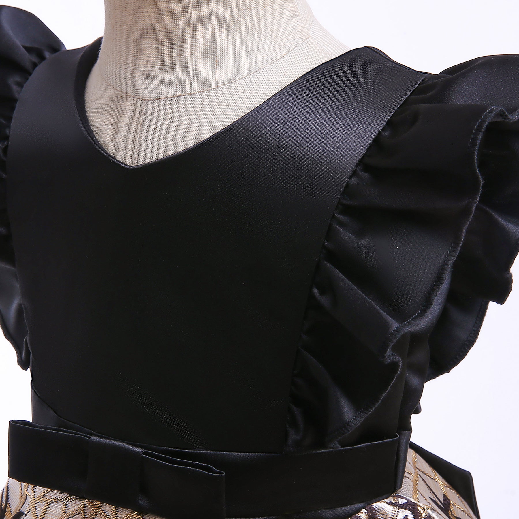 Black Floral Printed Flared Fit & Flare Dress