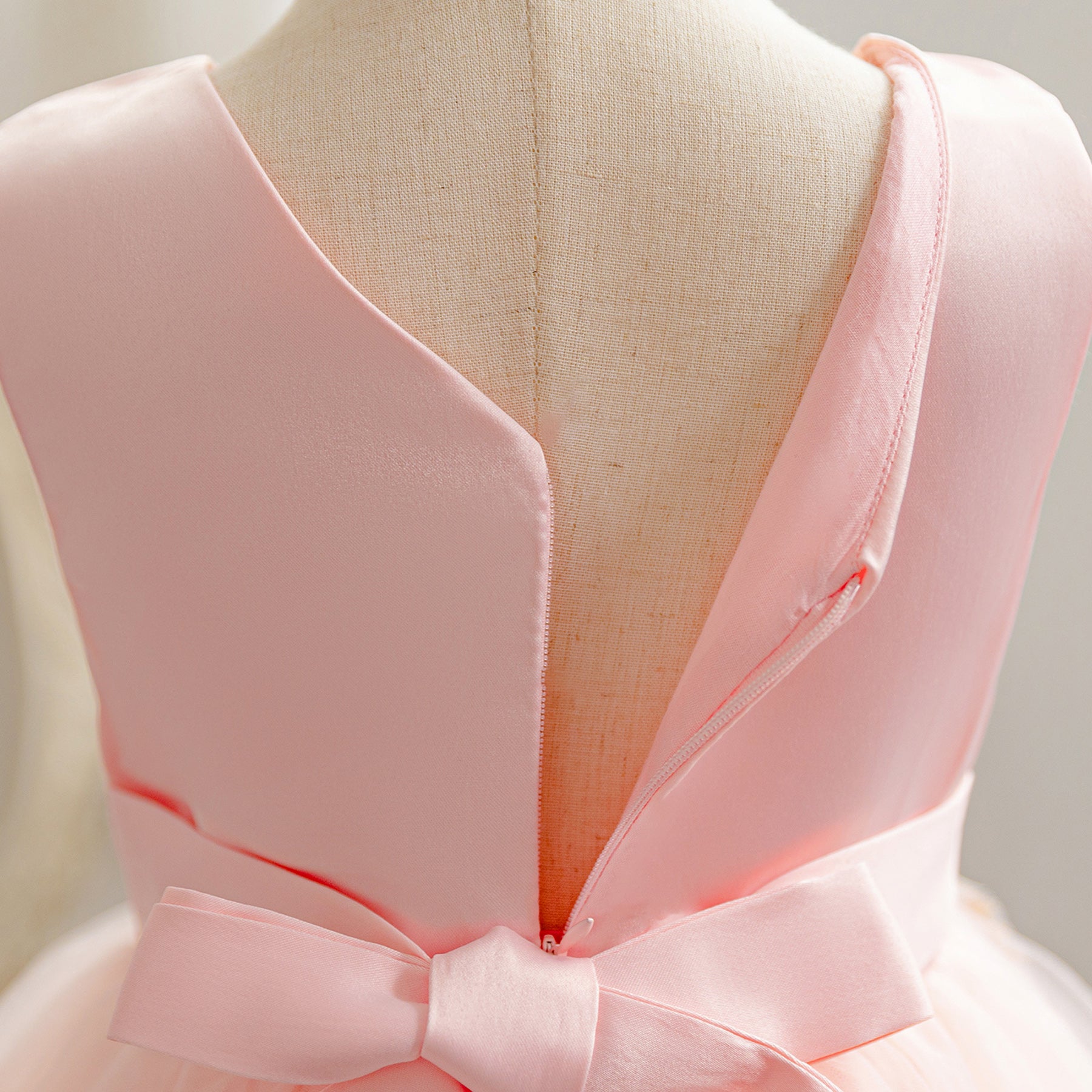 Pink V Neck Embellished Applique Maxi Dress
