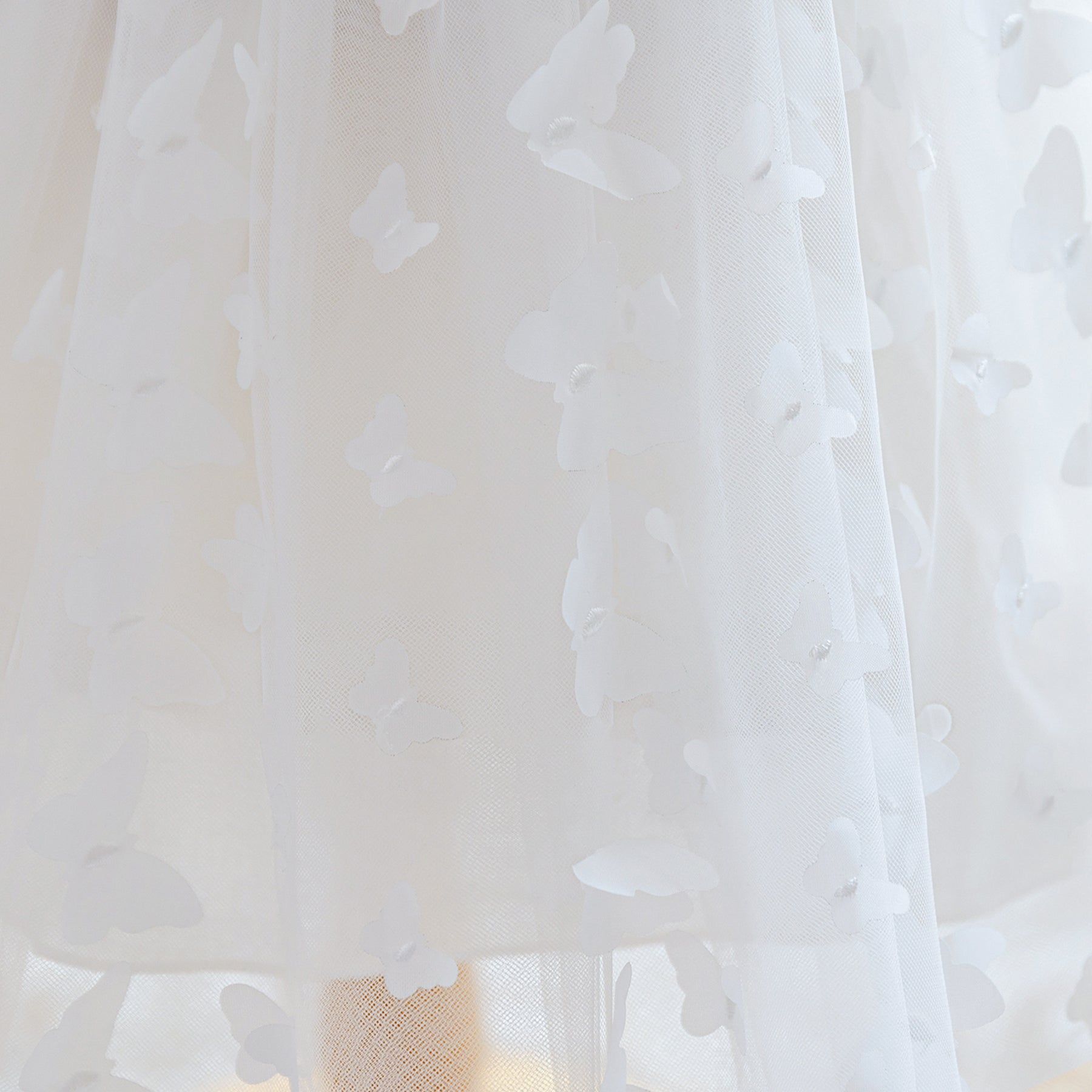Puff Sleeve Applique Fit & Flare Dress