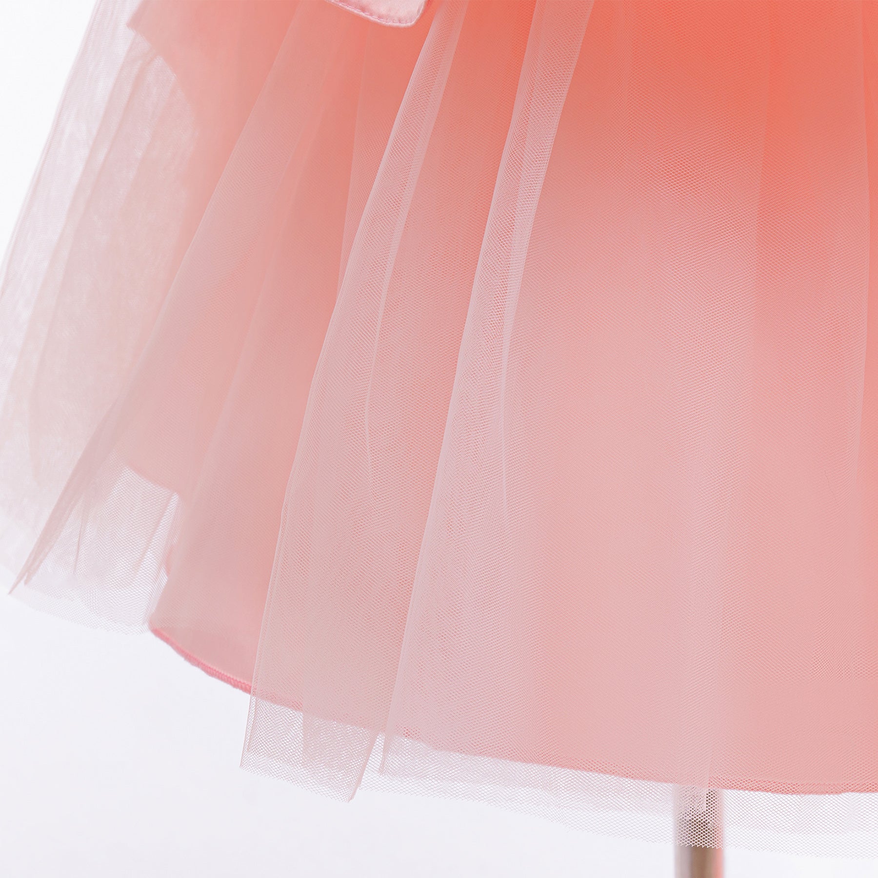 Girls Solid Applique Balloon Dress