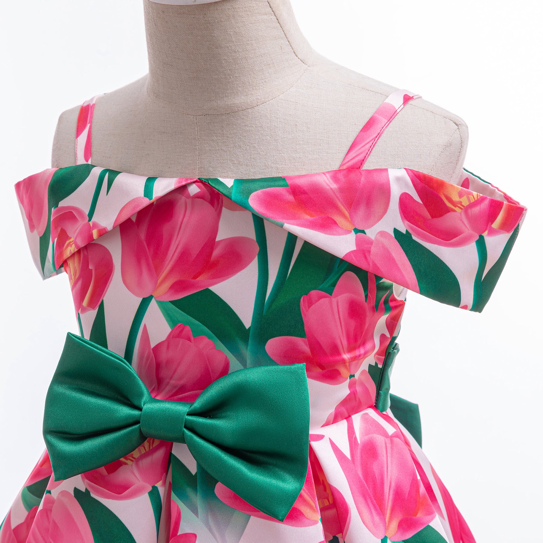 Floral Print Cold-Shoulder Fit & Flare Dress