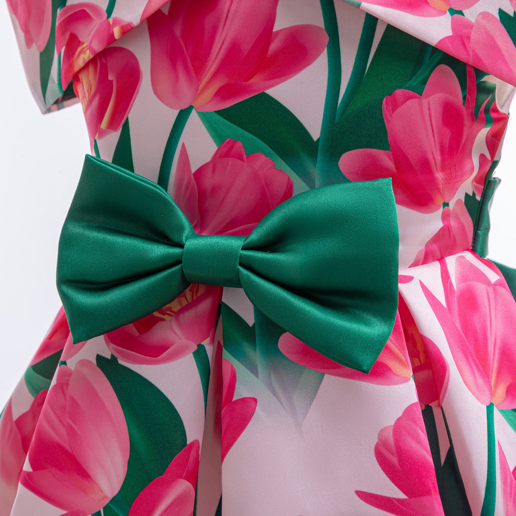Floral Print Cold-Shoulder Fit & Flare Dress