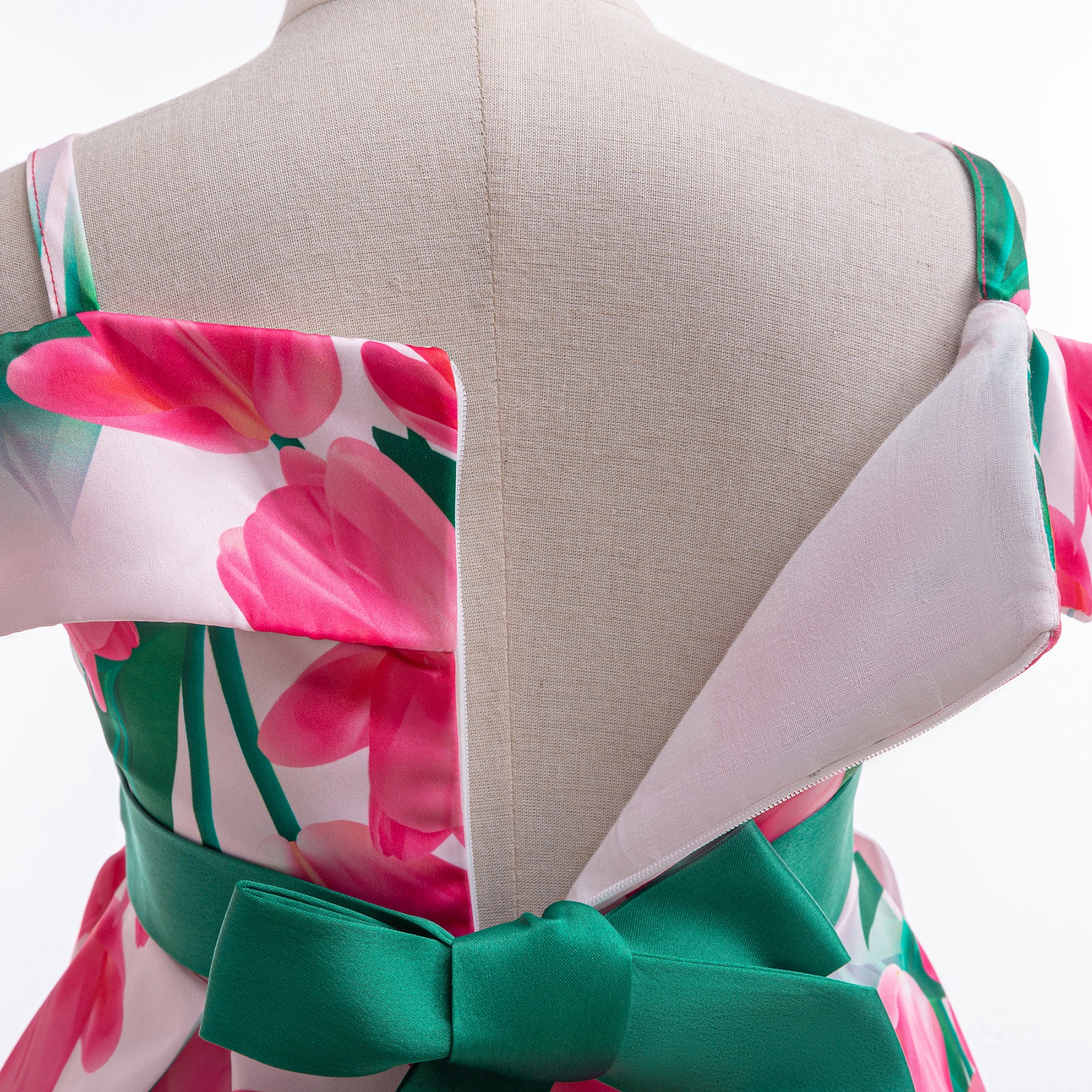Floral Print Cold-Shoulder Fit & Flare Dress
