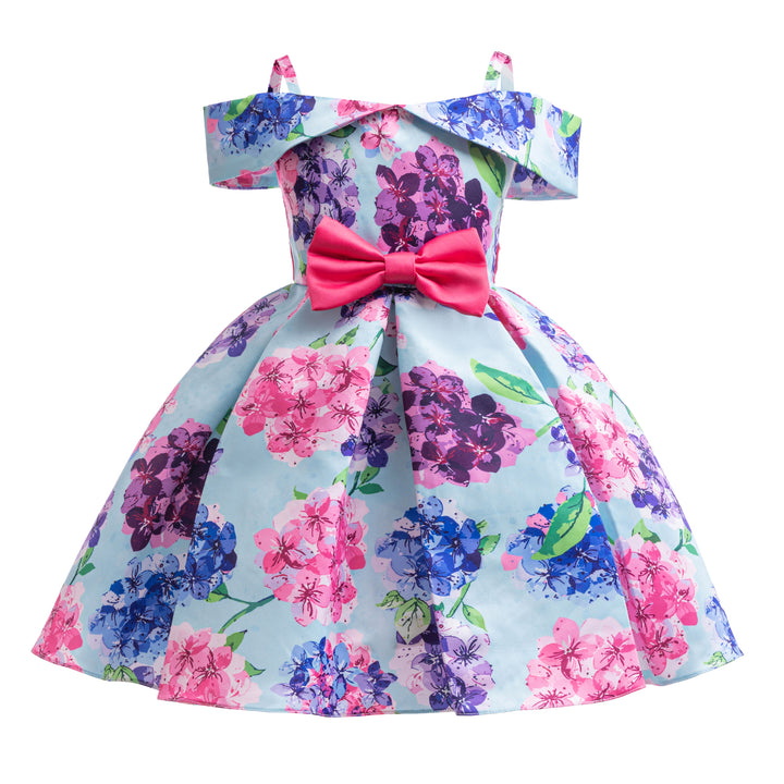 Floral Print Cold-Shoulder Fit & Flare Dress