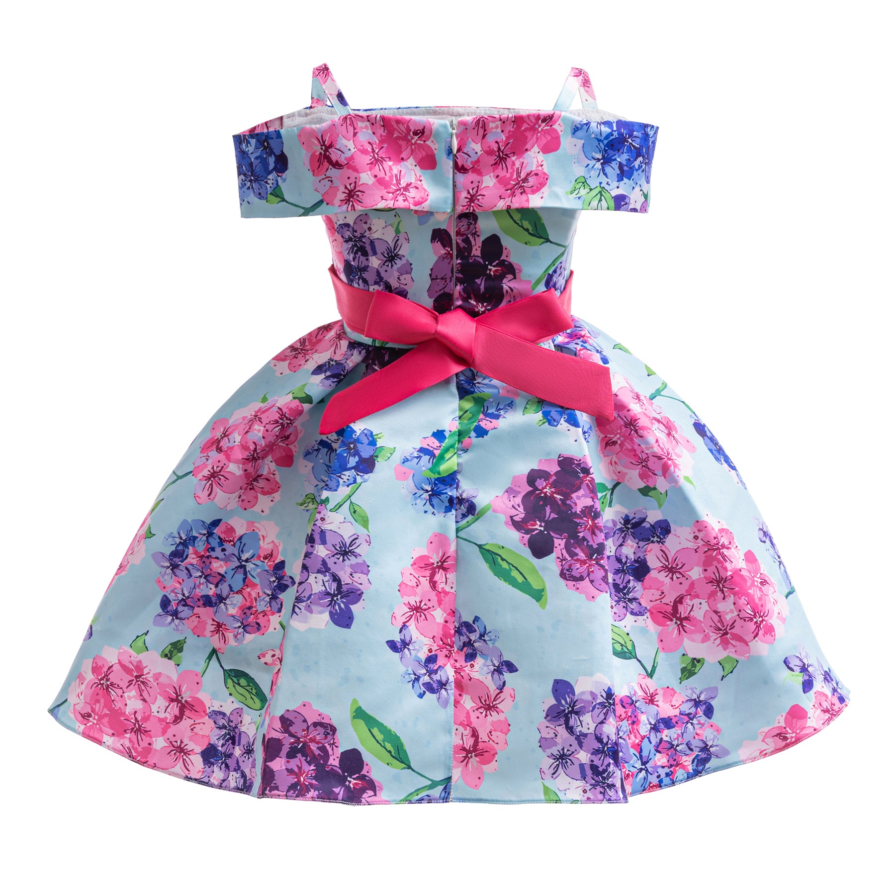 Floral Print Cold-Shoulder Fit & Flare Dress