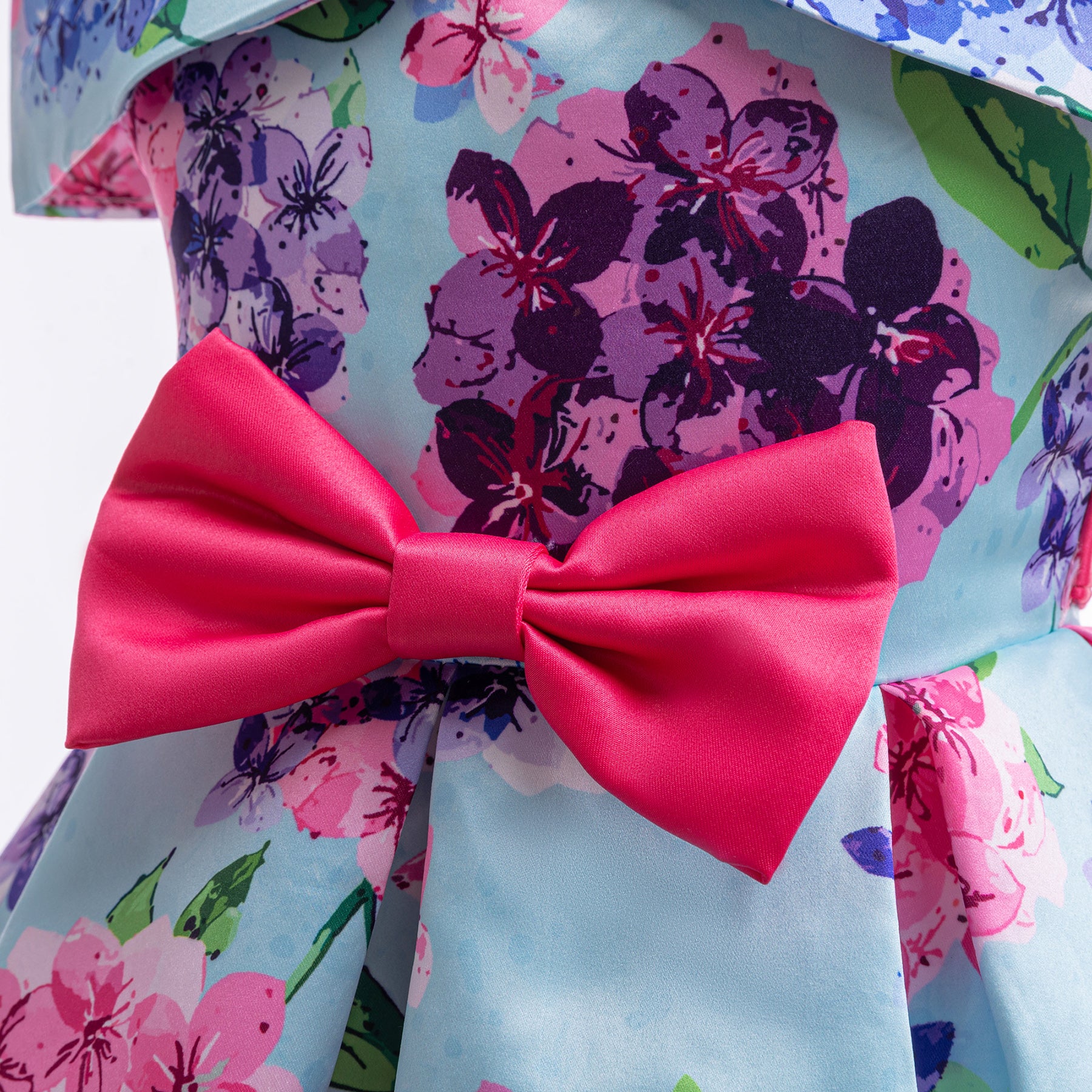 Floral Print Cold-Shoulder Fit & Flare Dress
