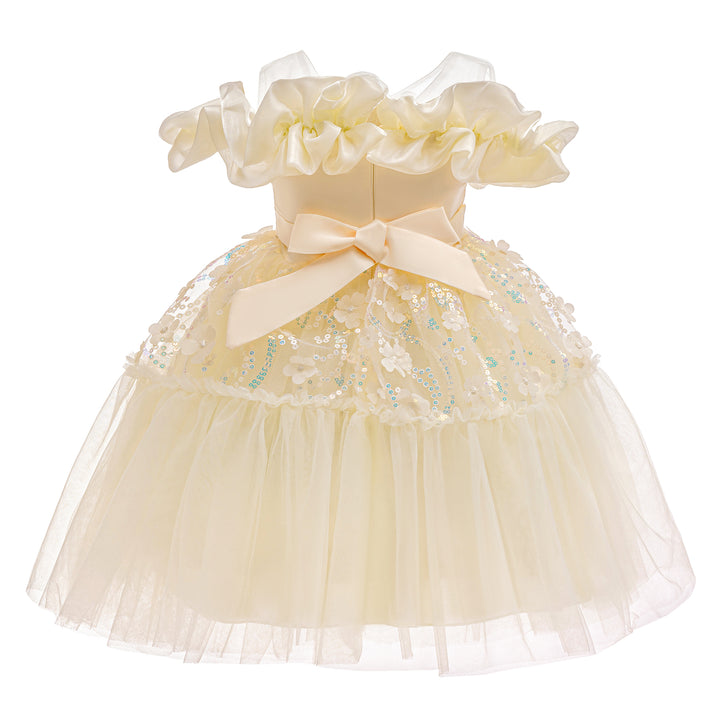 Girls Applique Balloon Dress