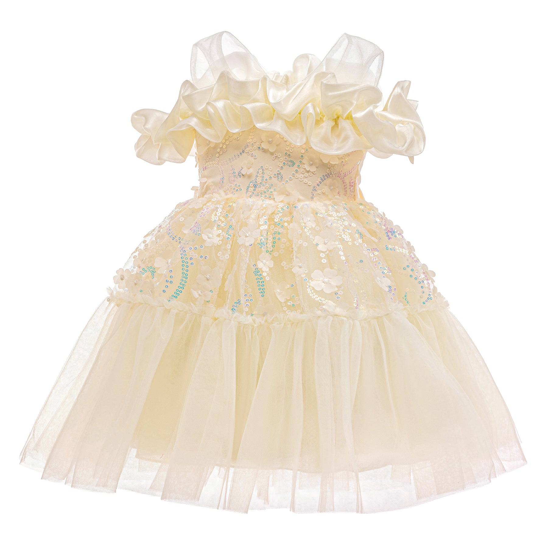 Girls Applique Balloon Dress