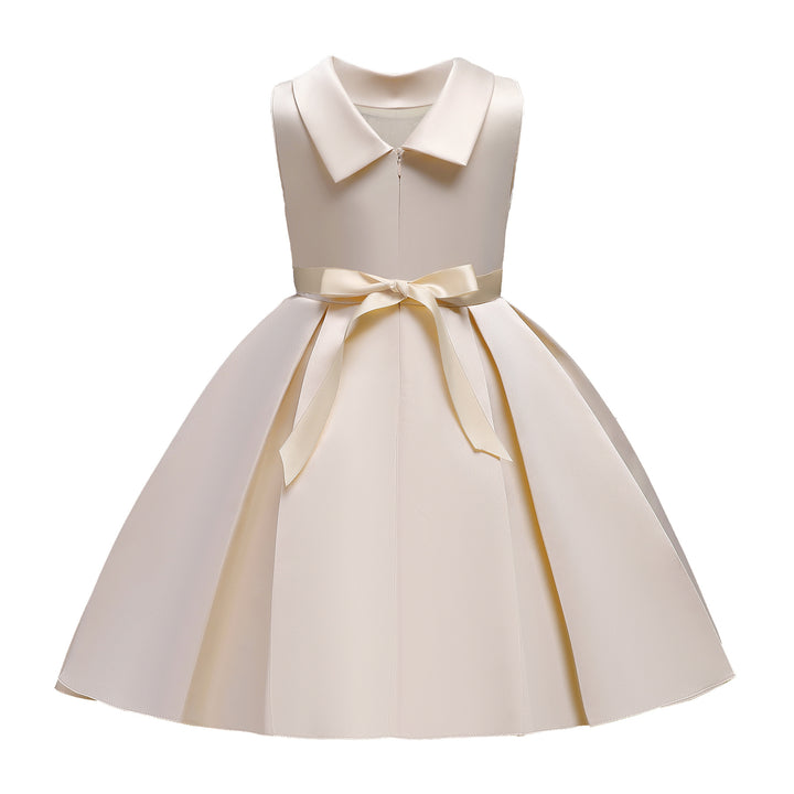 Champagne & lotus Embellished Embroidered Midi Dress