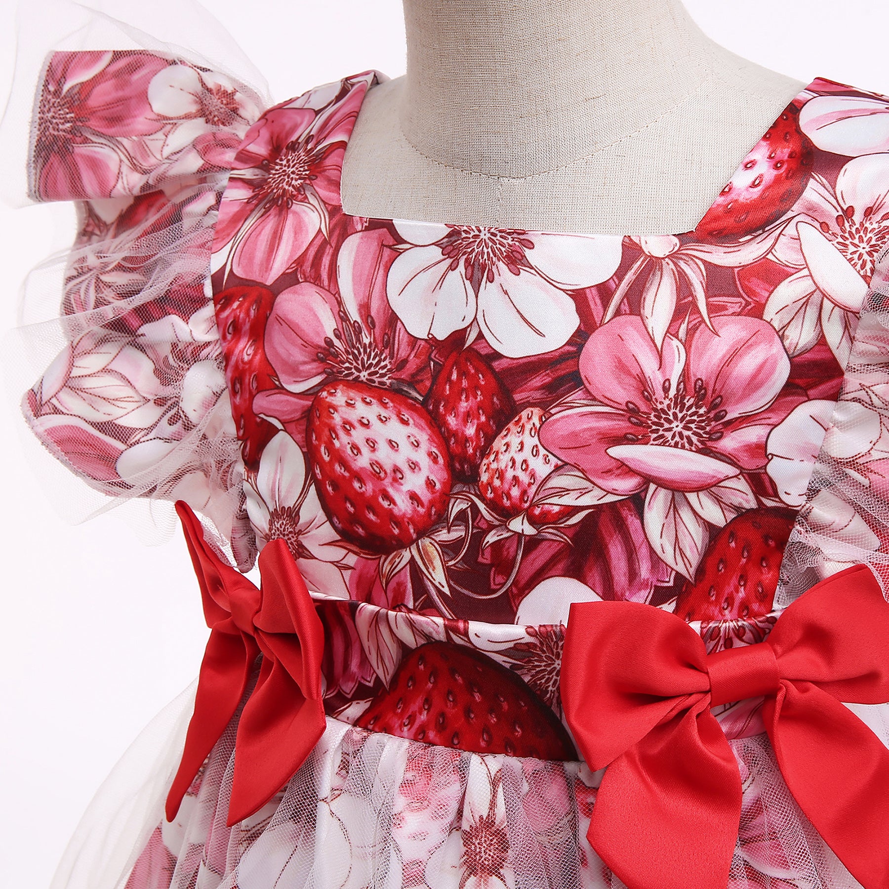Floral Printed Flutter Sleeve Cotton Fit & Flare Dress