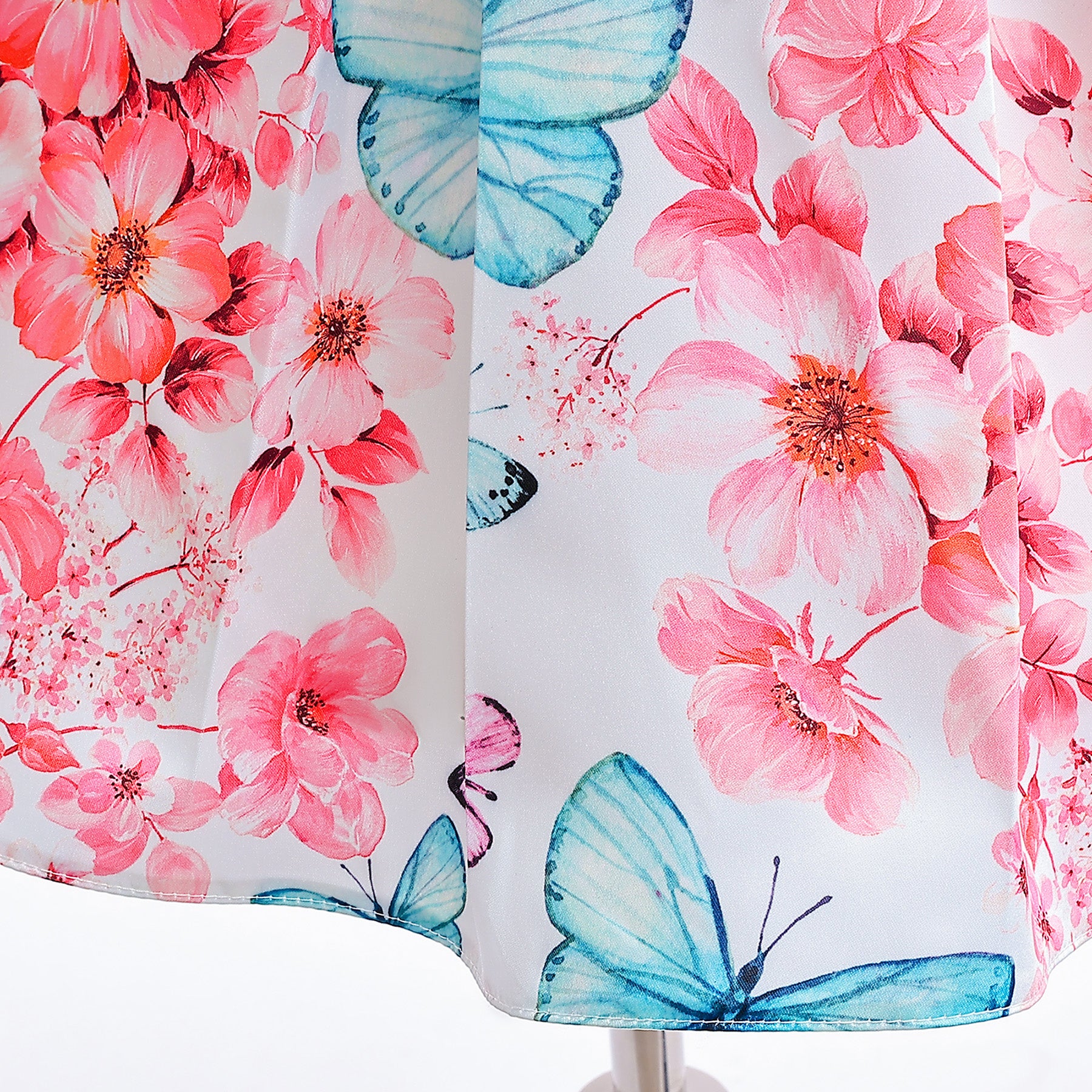 Girls Floral Printed Balloon Dress
