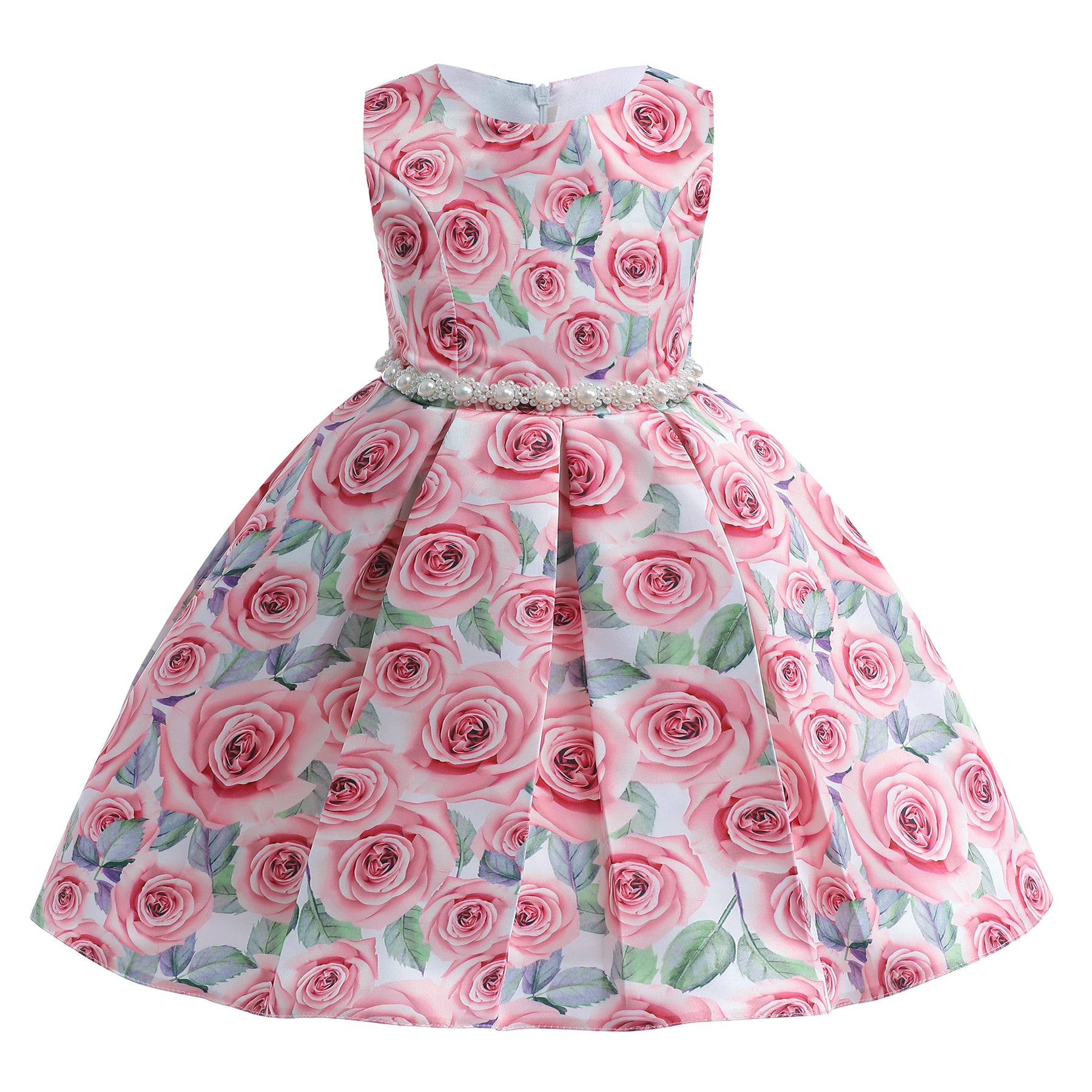 Floral Printed Cotton Fit & Flare Maxi Dress