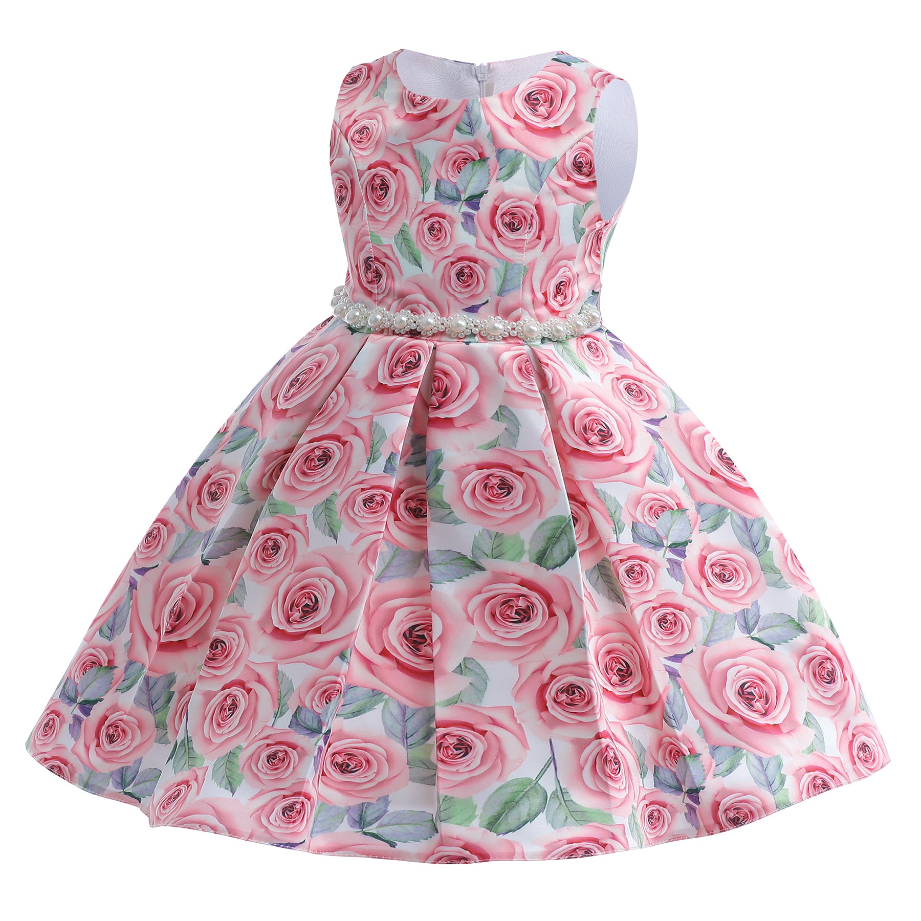 Floral Printed Cotton Fit & Flare Maxi Dress
