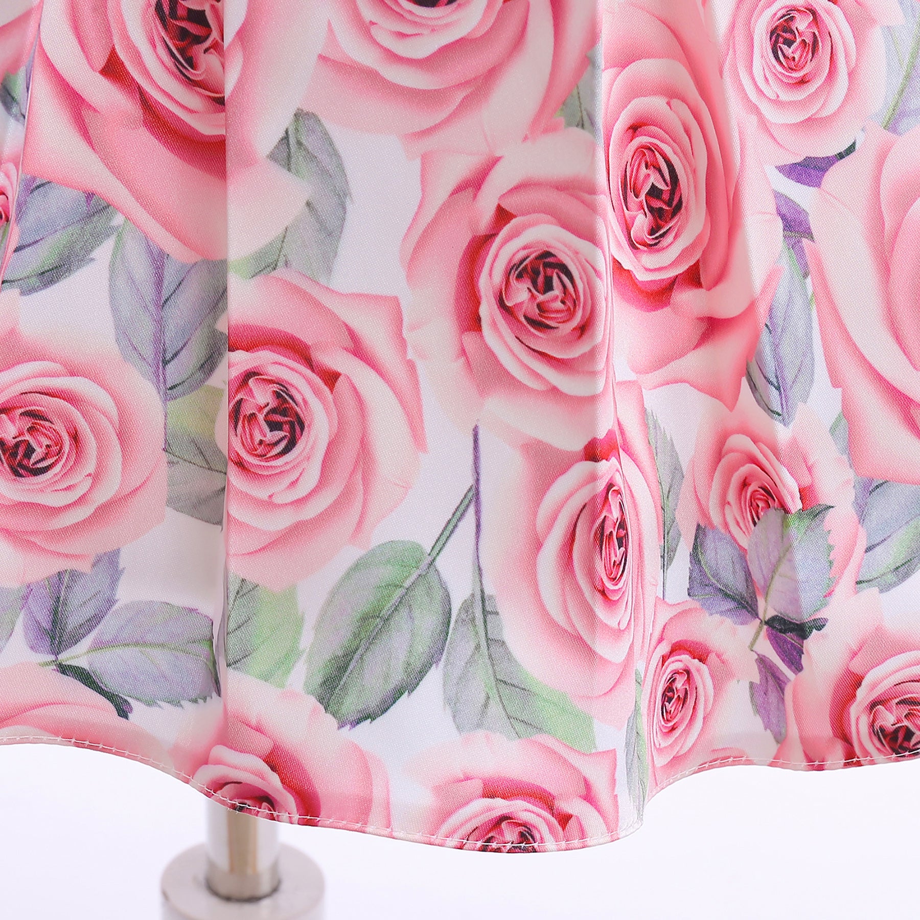 Floral Printed Cotton Fit & Flare Maxi Dress