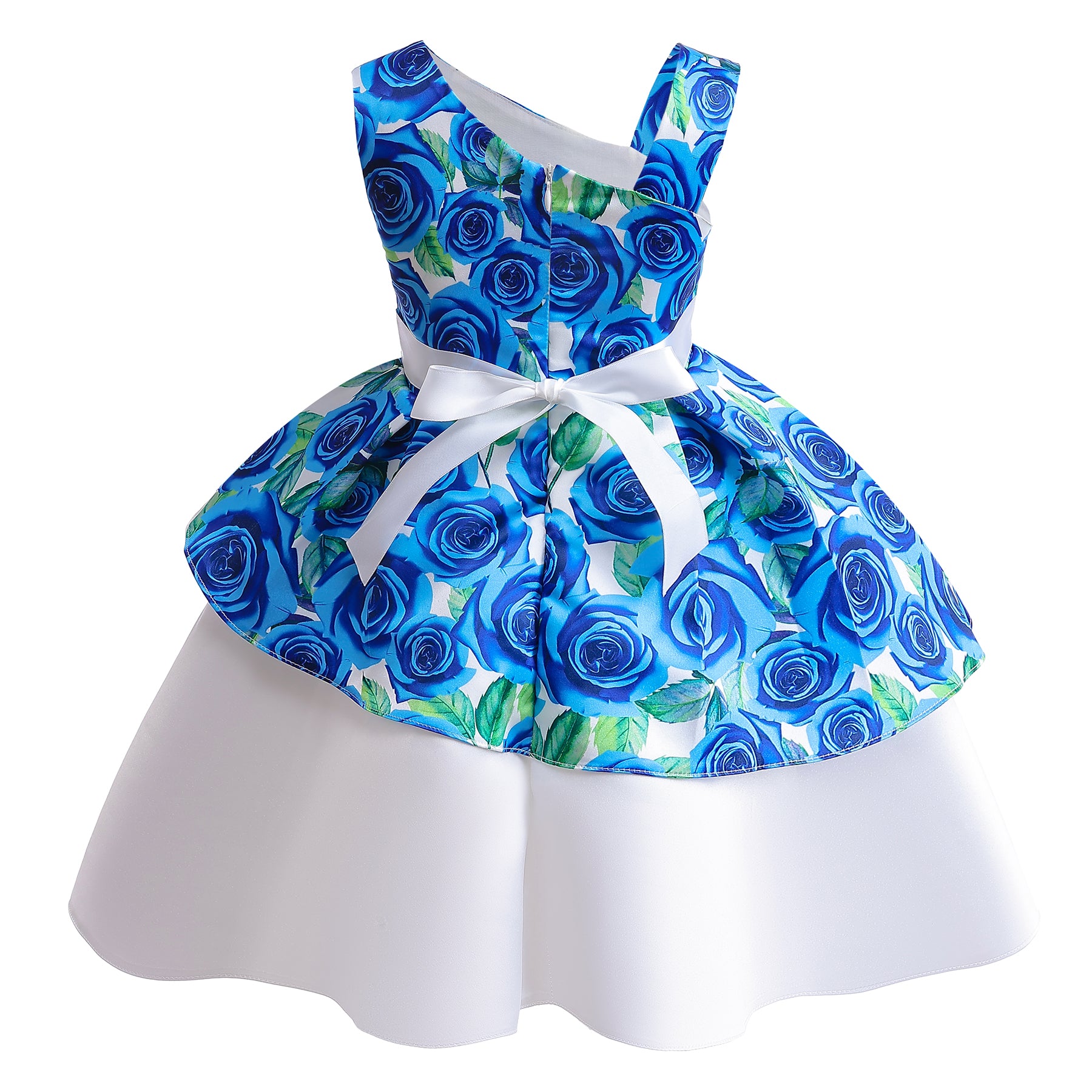 Girls Floral Printed Fit & Flare Dress