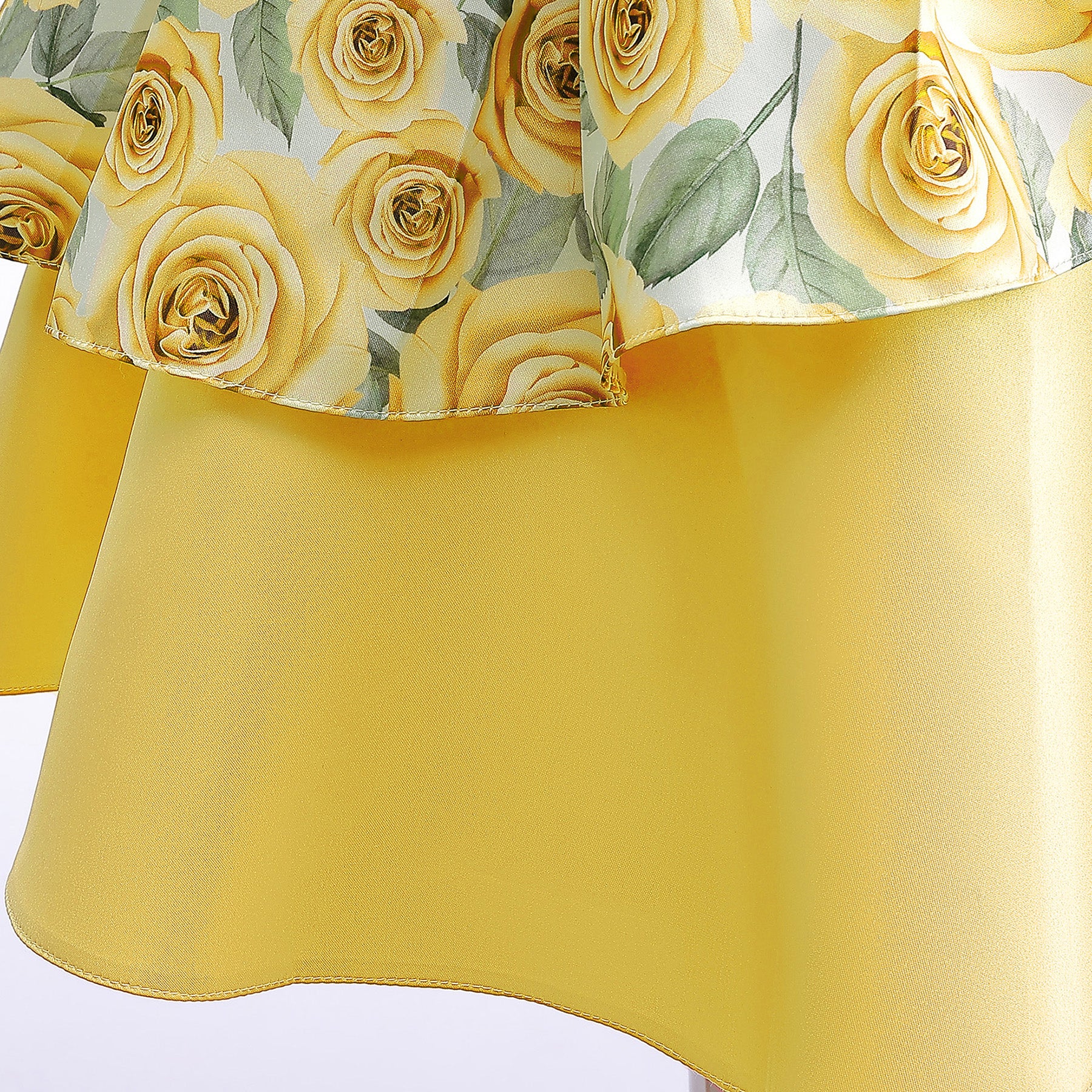 Floral Print Layered Fit & Flare Dress