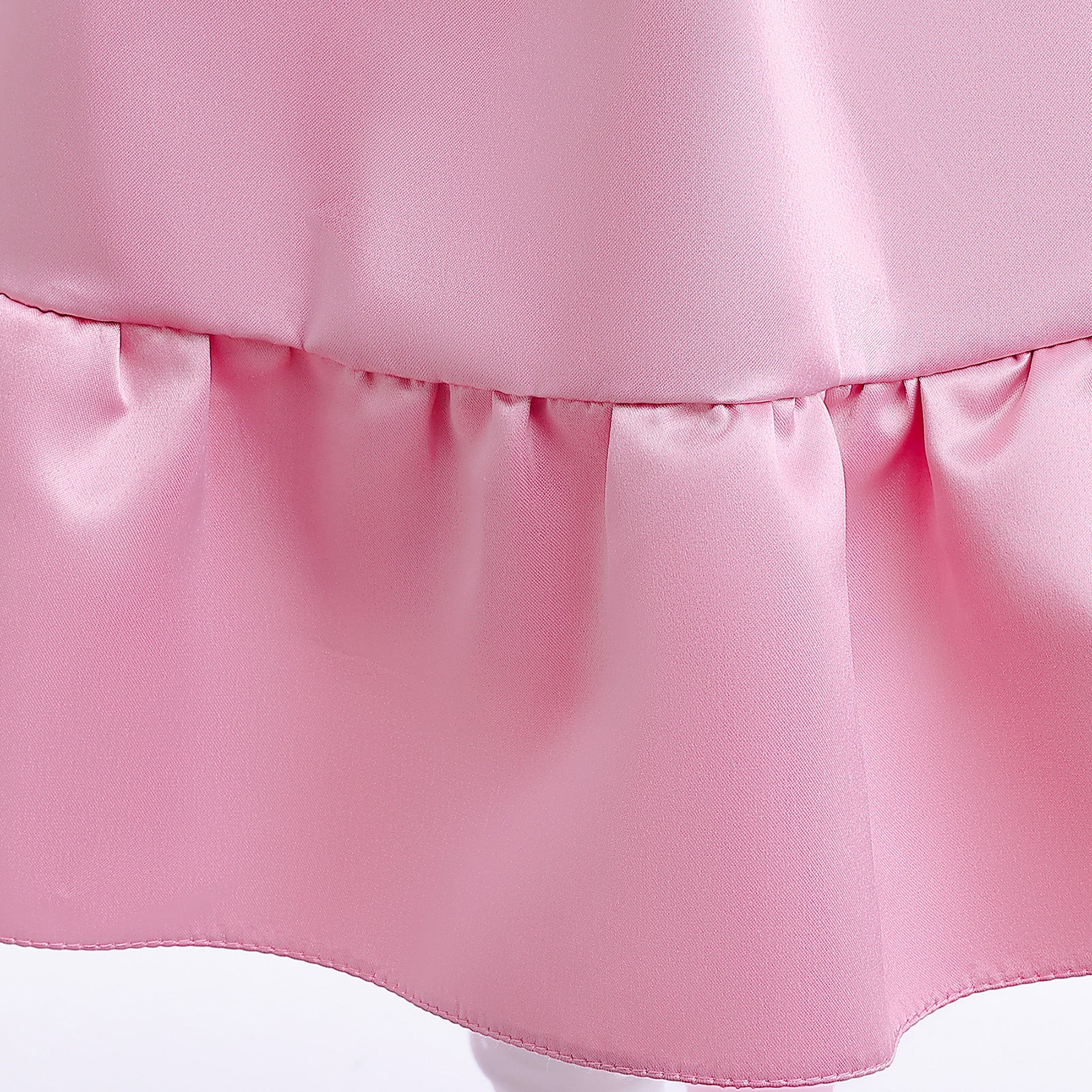 Girls Pink Ruffles Fit & Flare Cotton Dress