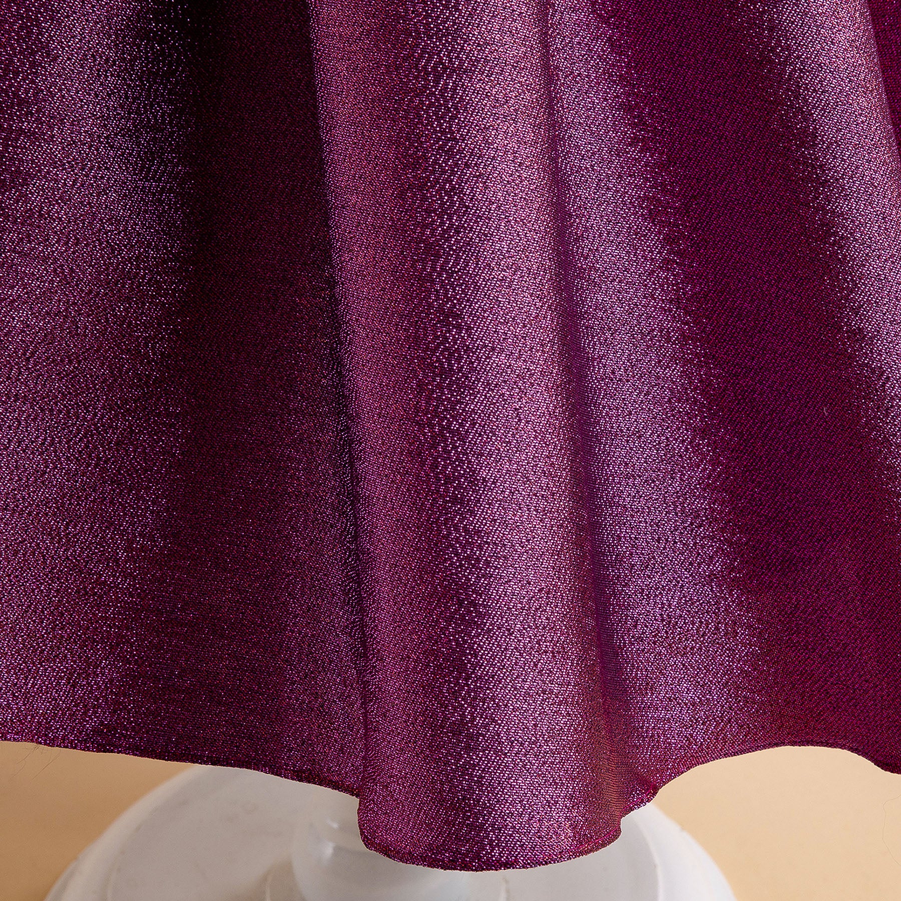 Girls Purple One Shoulder Shoulder Straps Bow Detail Fit & Flare Dress