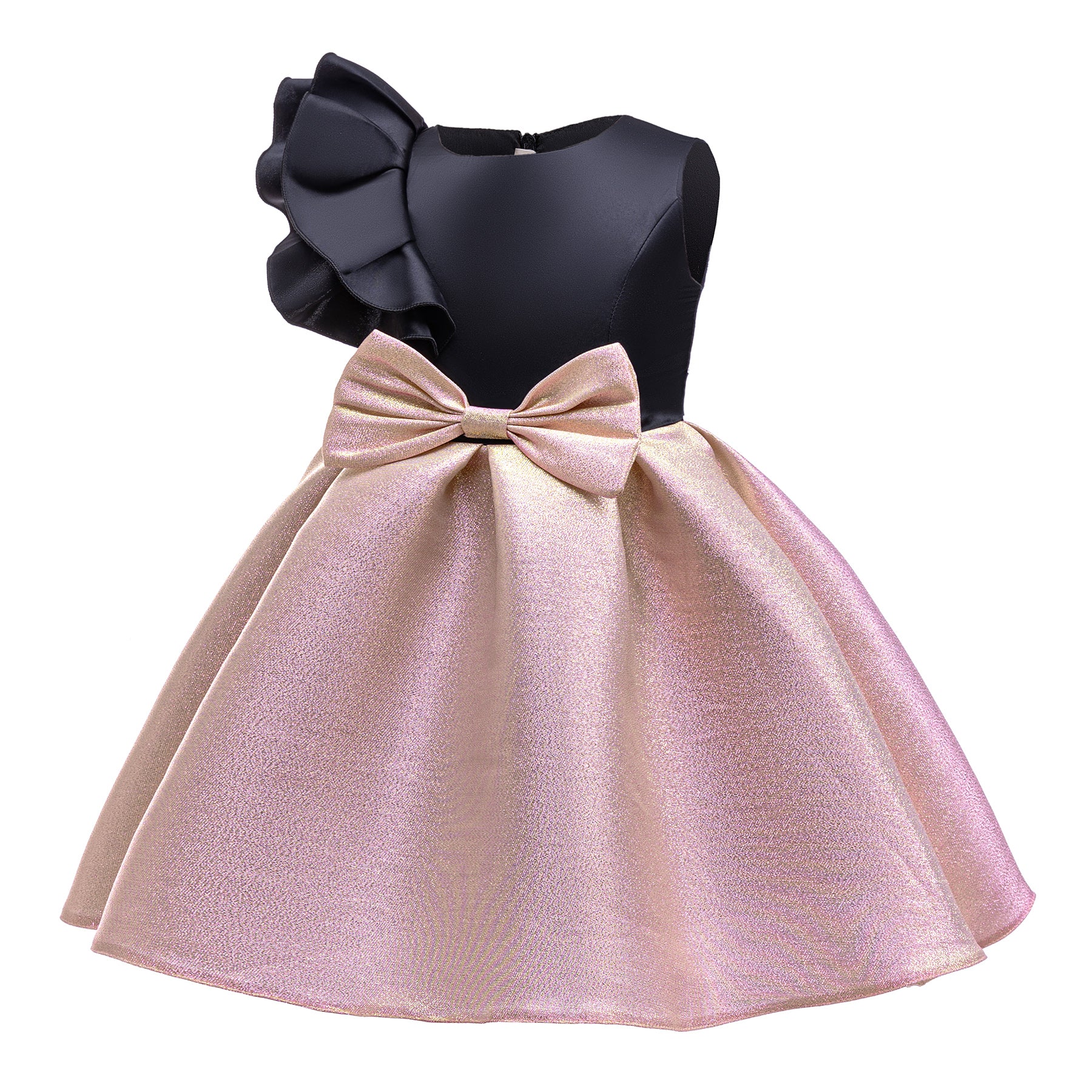 Girls Round Neck Fit and Flare Dress