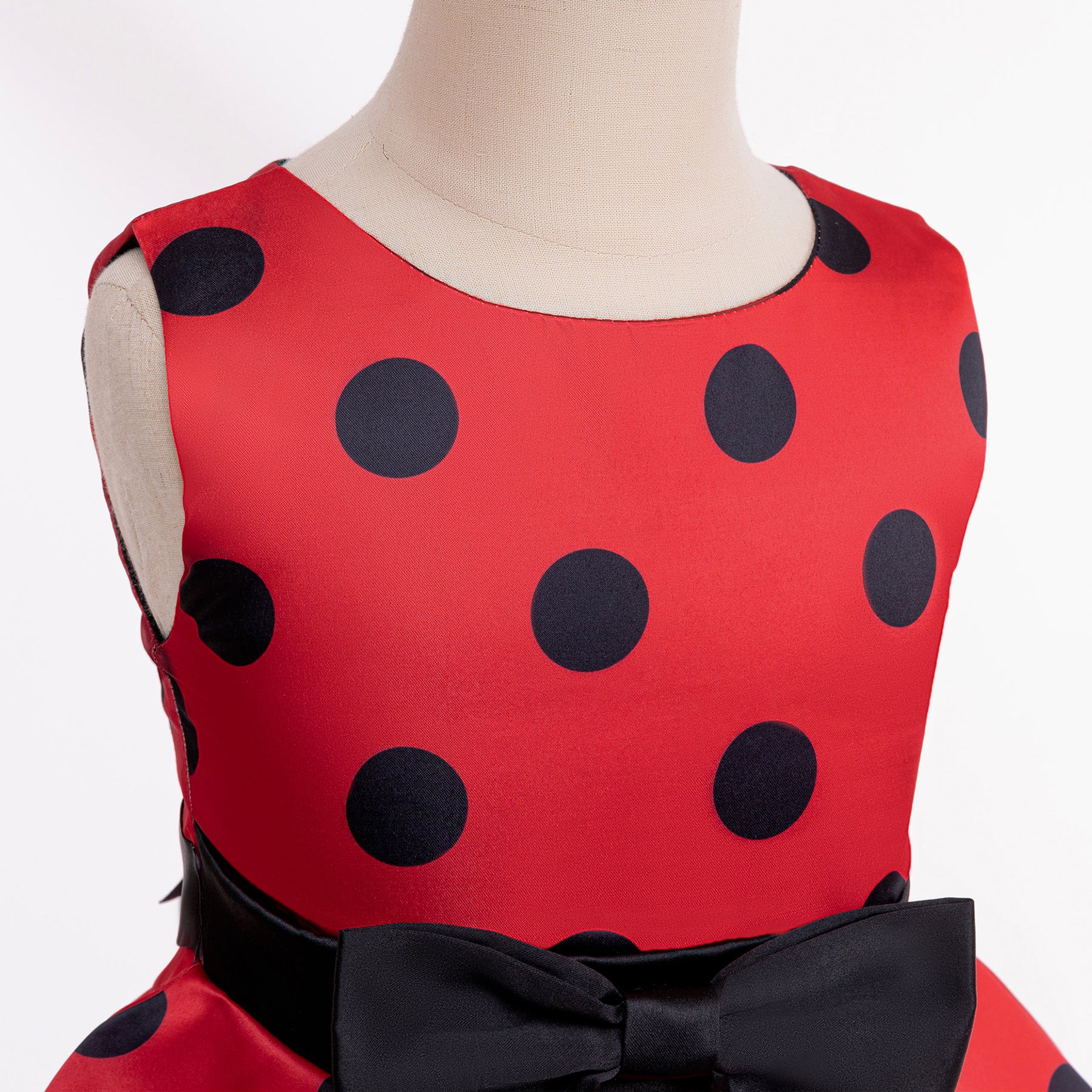 Girls Polka Dot Printed Balloon Dress
