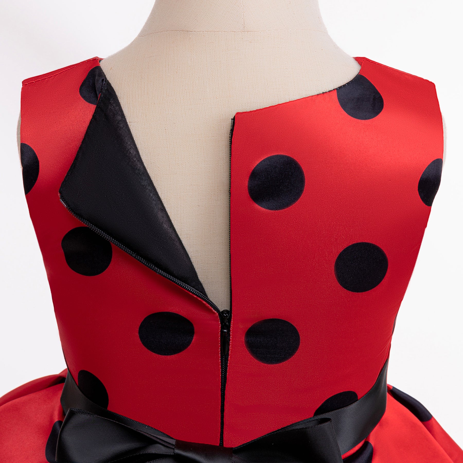 Girls Polka Dot Printed Balloon Dress