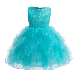 Girls Ruffled Balloon Mini Dress