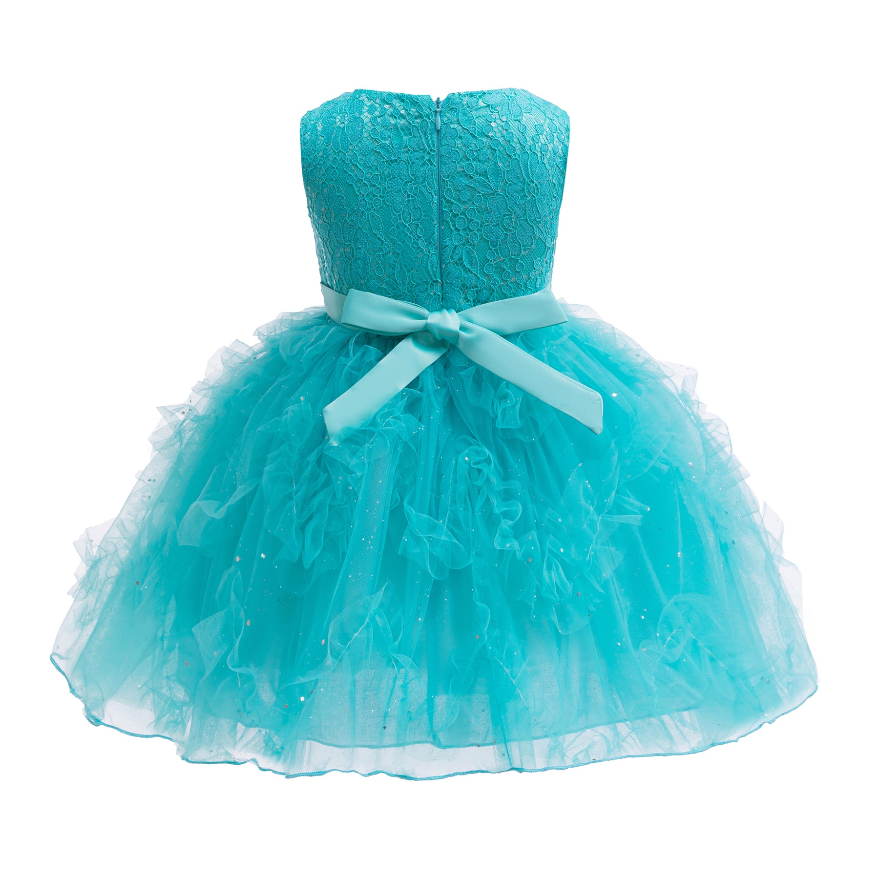 Girls Ruffled Balloon Mini Dress