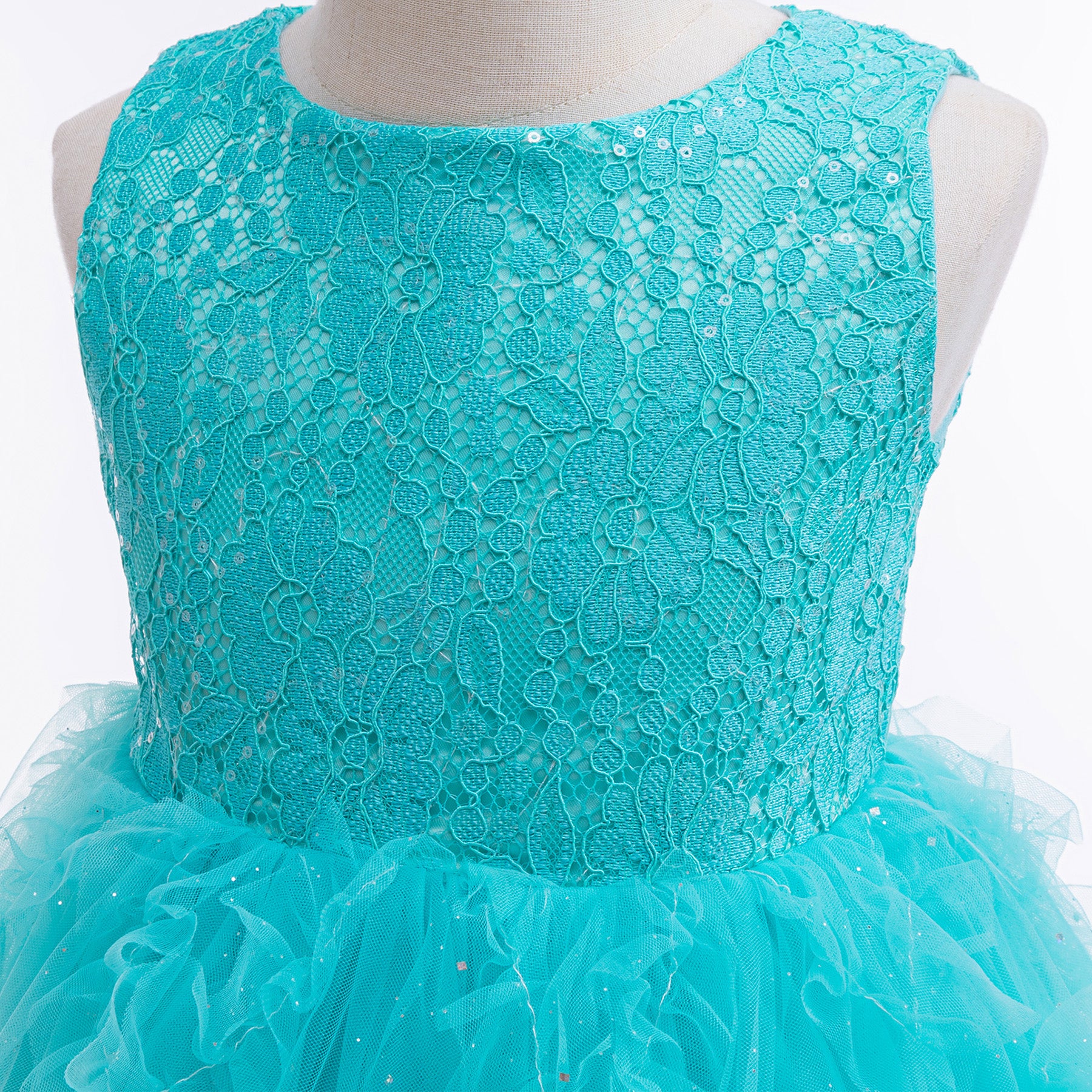 Girls Ruffled Balloon Mini Dress