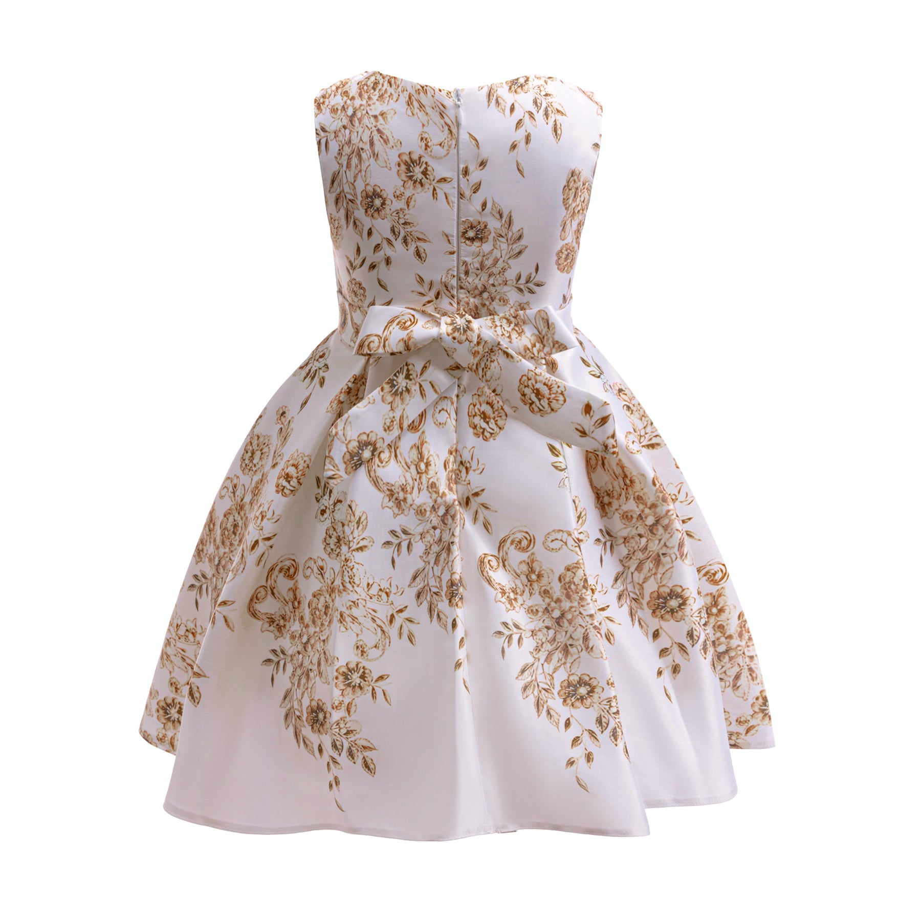 Girls Floral Printed Fit & Flare Midi Dress