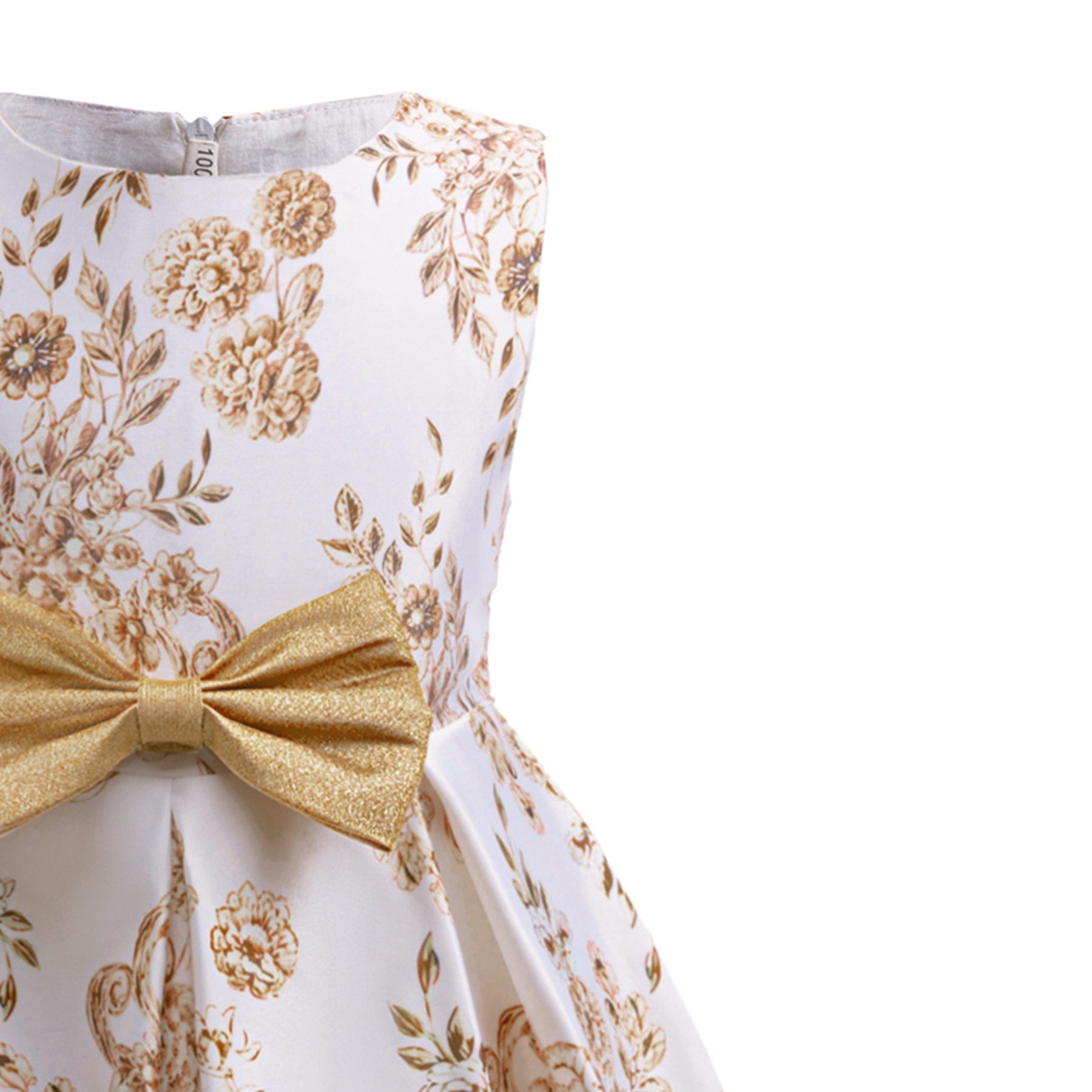 Girls Floral Printed Fit & Flare Midi Dress