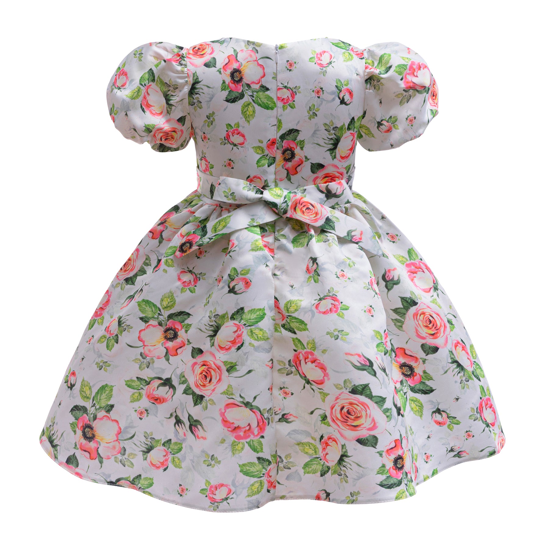 Girls Floral Print Fit & Flare Midi Dress