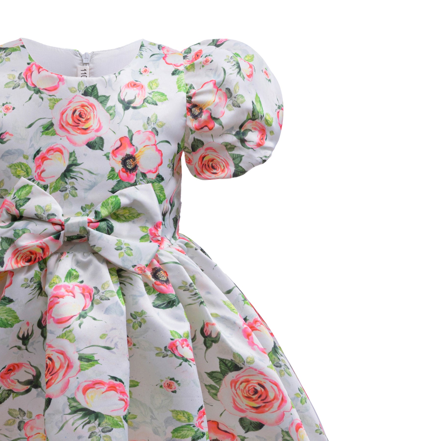 Girls Floral Print Fit & Flare Midi Dress