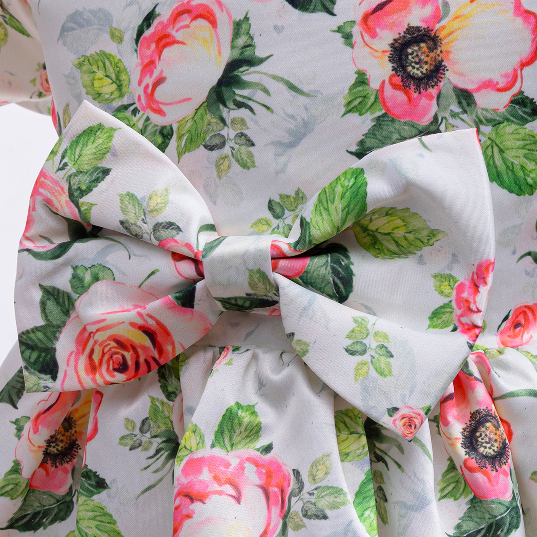 Girls Floral Print Fit & Flare Midi Dress