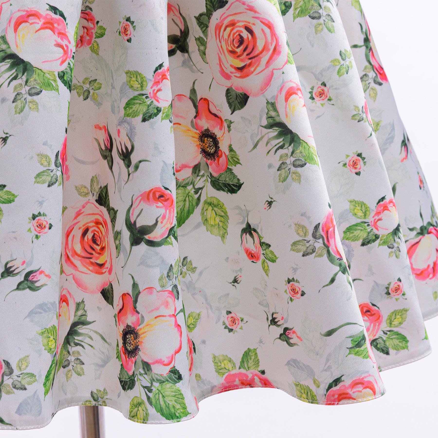 Girls Floral Print Fit & Flare Midi Dress