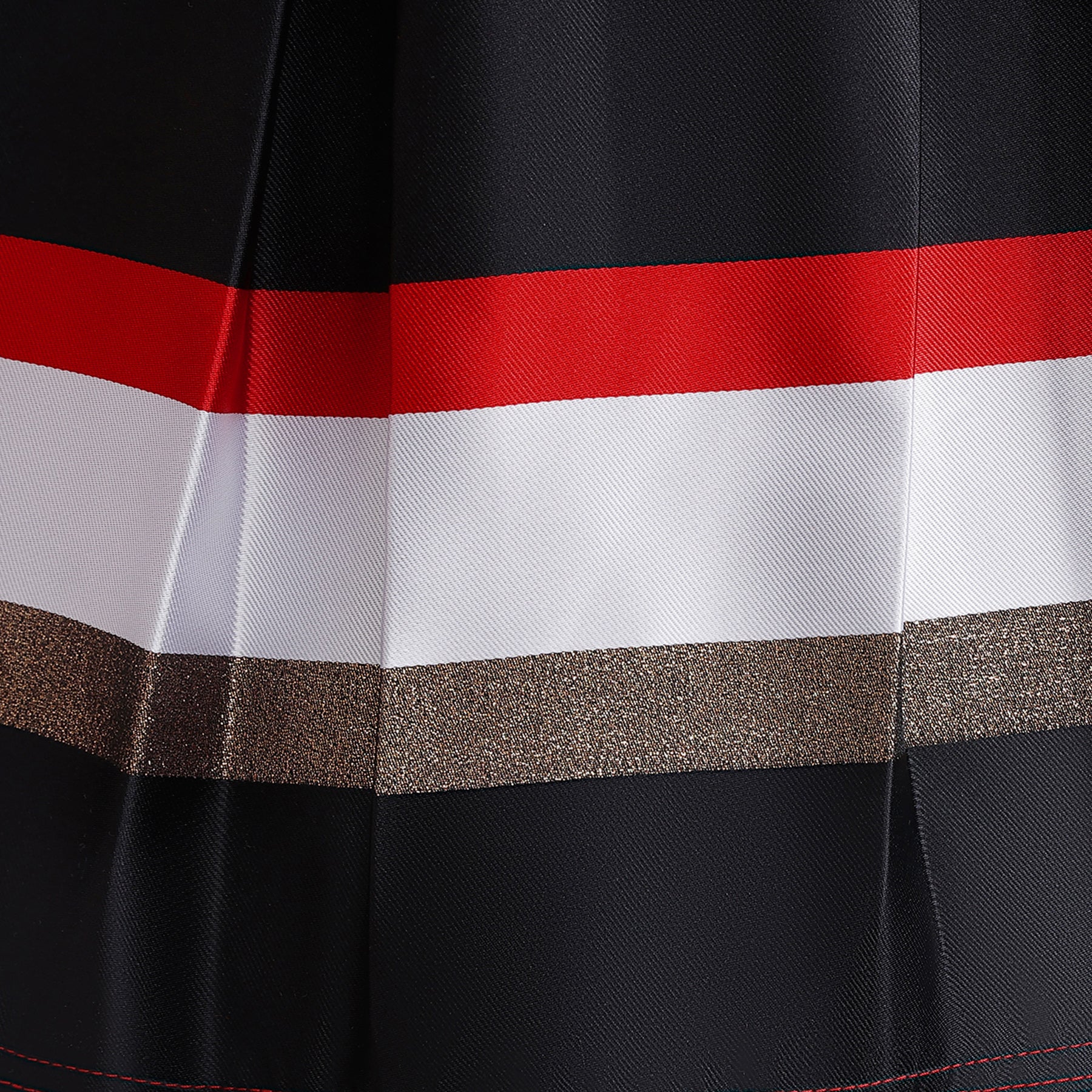 Girls Red Striped Fit & Flare Cotton Dress