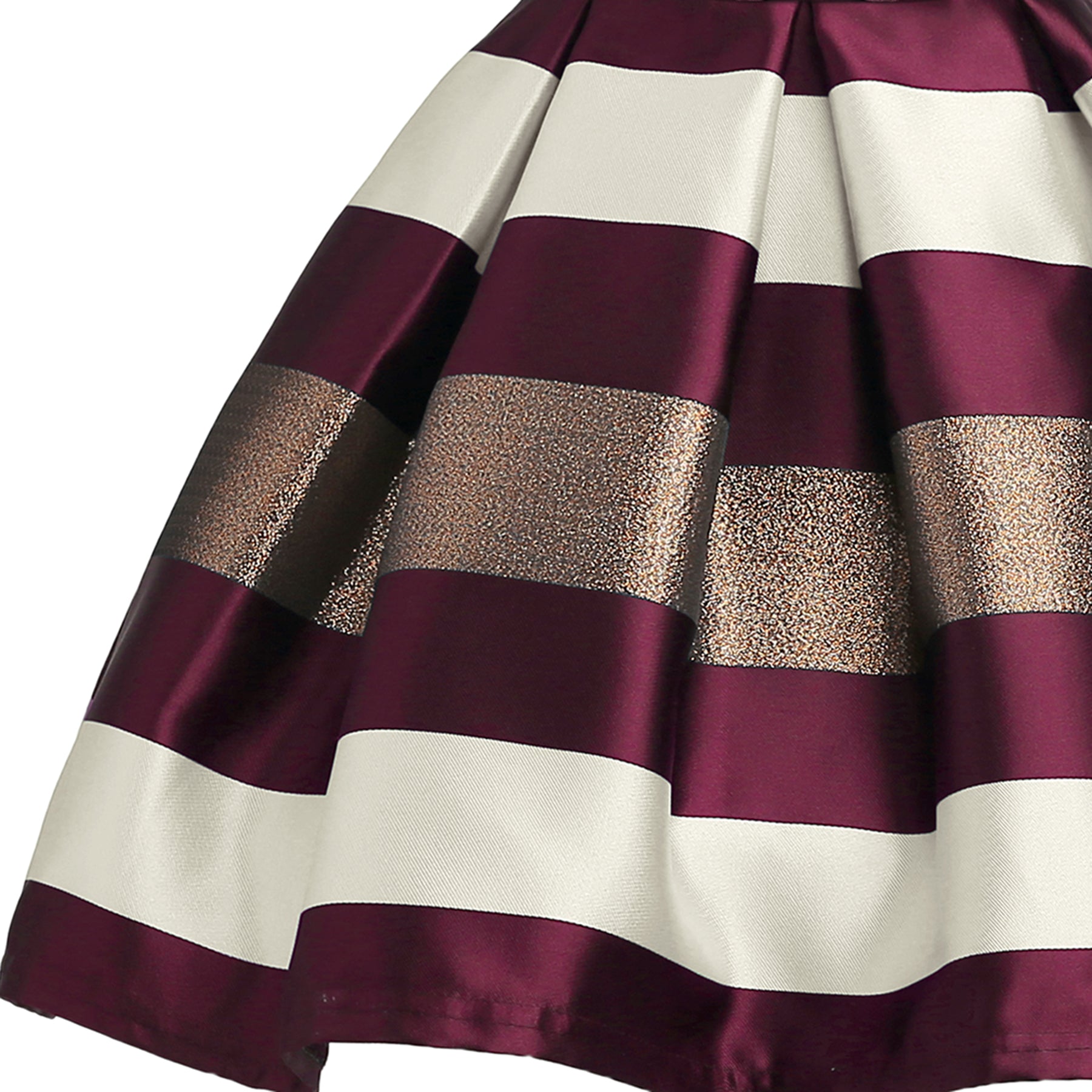 Girls Colourblocked Shoulder Strap Fit & Flare Dress